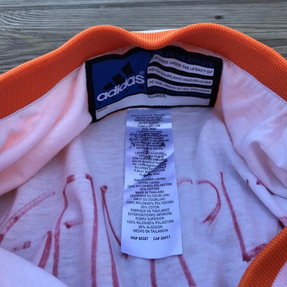 Adidas Women Orange Jacket Long Sleeve Athletic T - Picture 4 of 7